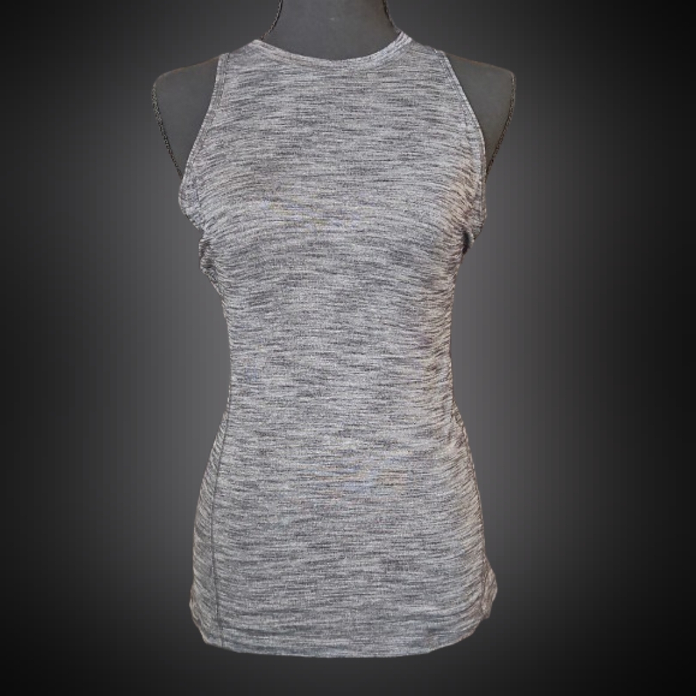 Lululemon Twist Back Tank Charcoal Grey Heather SZ 4/6 (see measurement pics)
